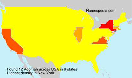 Surname Adomah in USA Surname Adomah in USA