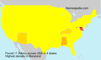 Surname Adonu in USA Surname Adonu in USA