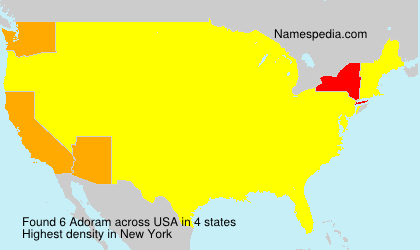 Surname Adoram in USA Surname Adoram in USA