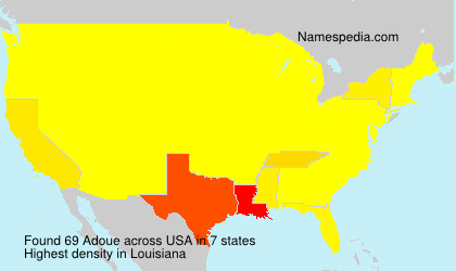 Surname Adoue in USA Surname Adoue in USA