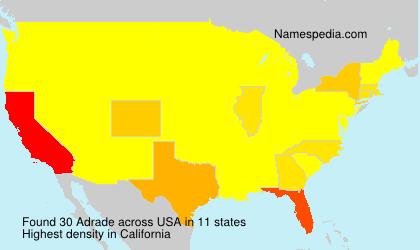 Surname Adrade in USA Surname Adrade in USA