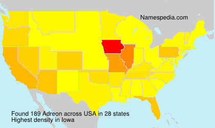 Surname Adreon in USA Surname Adreon in USA