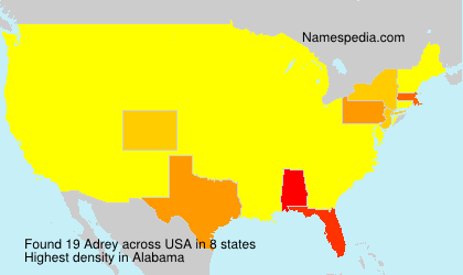 Surname Adrey in USA Surname Adrey in USA