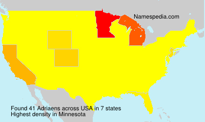 Surname Adriaens in USA Surname Adriaens in USA