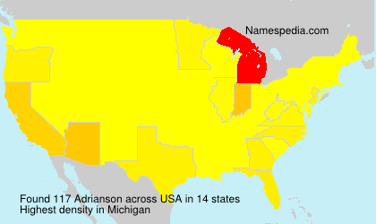 Surname Adrianson in USA Surname Adrianson in USA