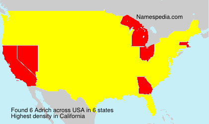 Surname Adrich in USA Surname Adrich in USA