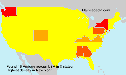 Surname Adridge in USA Surname Adridge in USA
