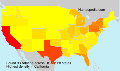 Surname Adriene in USA
