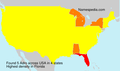 Surname Adro in USA