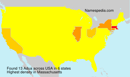 Surname Adua in USA Surname Adua in USA