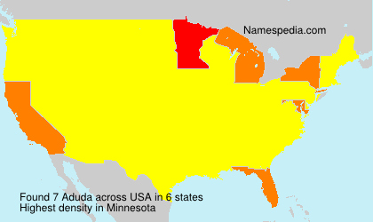 Surname Aduda in USA Surname Aduda in USA