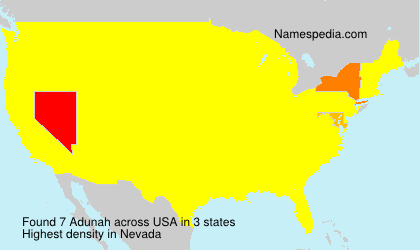 Surname Adunah in USA Surname Adunah in USA