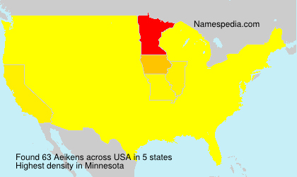 Surname Aeikens in USA Surname Aeikens in USA