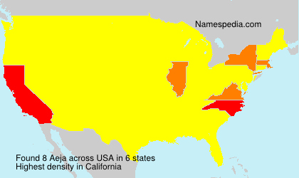 Surname Aeja in USA Surname Aeja in USA