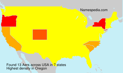 Surname Aers in USA Surname Aers in USA