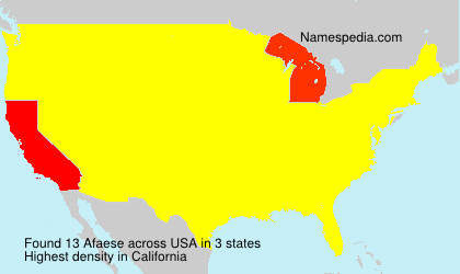 Surname Afaese in USA Surname Afaese in USA