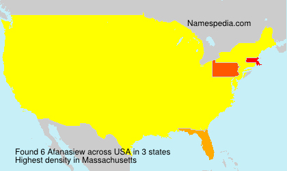 Surname Afanasiew in USA Surname Afanasiew in USA