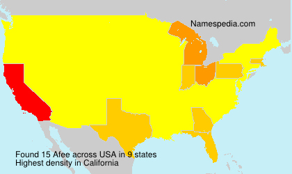 Surname Afee in USA