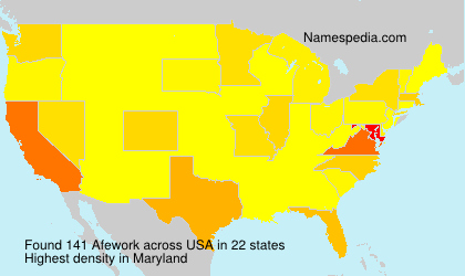 Surname Afework in USA Surname Afework in USA