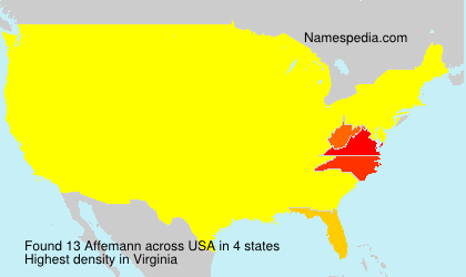 Surname Affemann in USA Surname Affemann in USA