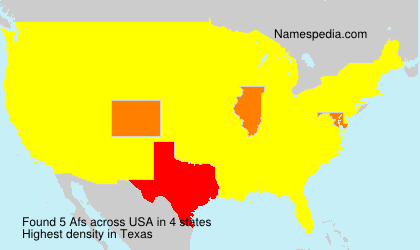 Surname Afs in USA Surname Afs in USA