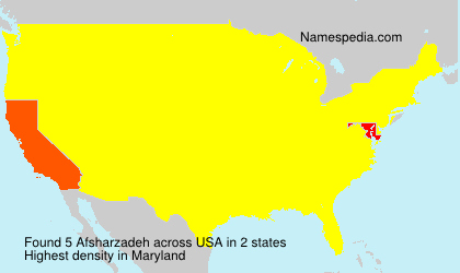 Surname Afsharzadeh in USA Surname Afsharzadeh in USA