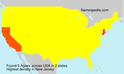Surname Agaev in USA Surname Agaev in USA
