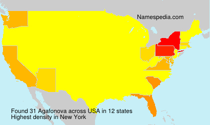 Surname Agafonova in USA Surname Agafonova in USA