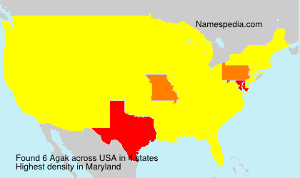 Surname Agak in USA Surname Agak in USA