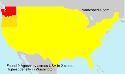 Surname Agashkov in USA Surname Agashkov in USA