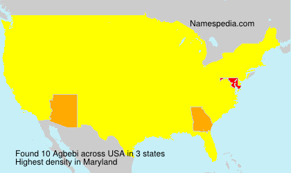 Surname Agbebi in USA Surname Agbebi in USA