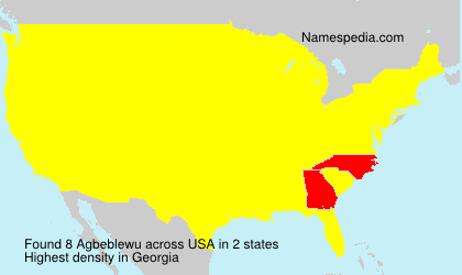 Surname Agbeblewu in USA Surname Agbeblewu in USA