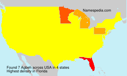 Surname Agbeh in USA Surname Agbeh in USA