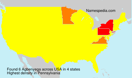 Surname Agbenyega in USA Surname Agbenyega in USA