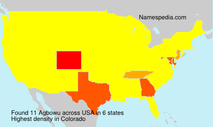 Surname Agbowu in USA Surname Agbowu in USA