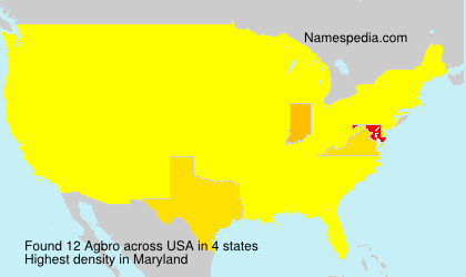 Surname Agbro in USA