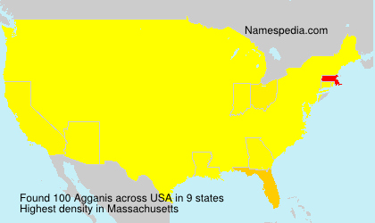 Surname Agganis in USA Surname Agganis in USA