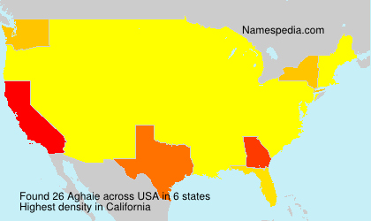 Surname Aghaie in USA Surname Aghaie in USA