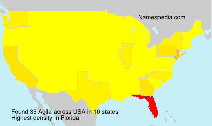Familiennamen Agila - USA