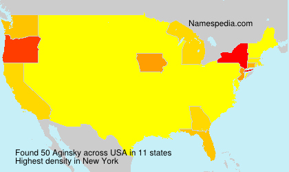 Surname Aginsky in USA Surname Aginsky in USA