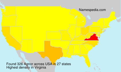Surname Agnor in USA Surname Agnor in USA