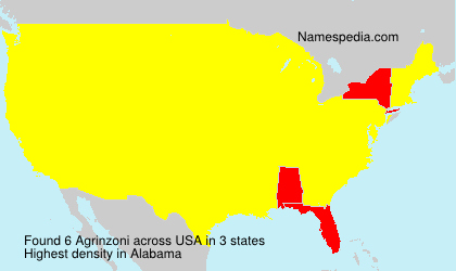 Surname Agrinzoni in USA Surname Agrinzoni in USA