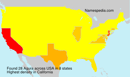 Surname Agura in USA Surname Agura in USA