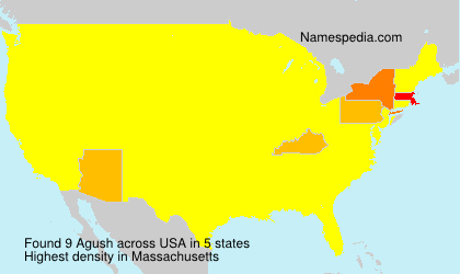 Surname Agush in USA Surname Agush in USA
