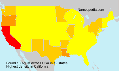 Surname Agust in USA Surname Agust in USA