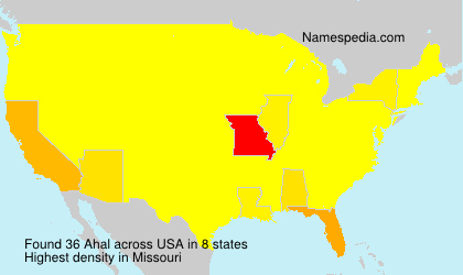 Surname Ahal in USA
