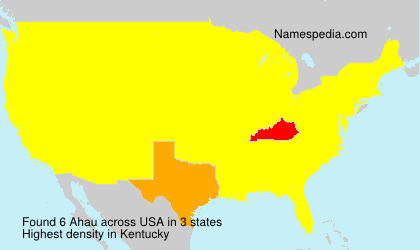Surname Ahau in USA
