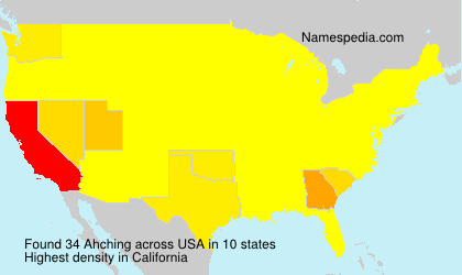 Surname Ahching in USA