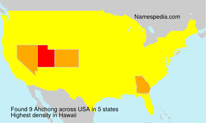 Surname Ahchong in USA