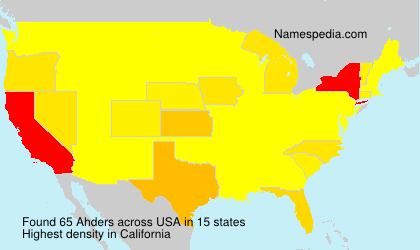 Surname Ahders in USA Surname Ahders in USA